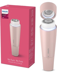 PHILIPS Depiladora Facial Series 5000 BRR454/00 Con Espejo y Luz Led Incorporado A Pilas