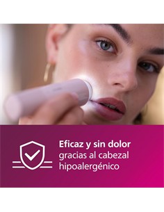 PHILIPS Depiladora Facial Series 5000 BRR454/00 Con Espejo y Luz Led Incorporado A Pilas