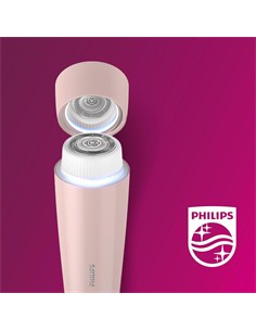PHILIPS Depiladora Facial Series 5000 BRR454/00 Con Espejo y Luz Led Incorporado A Pilas