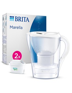 BRITA Jarra de Agua Filtrante 2.4L Marella Con 2 Filtros Maxtra Pro All IN 1 Blanca