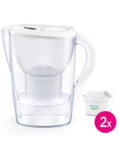 BRITA Jarra de Agua Filtrante 2.4L Marella Con 2 Filtros Maxtra Pro All IN 1 Blanca