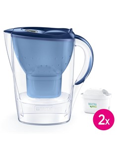 BRITA Jarra de Agua Filtrante 2.4L Marella Con 2 Filtros Maxtra Pro AZUL