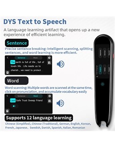 VALORE Boligrafo Escaner y Traductor AI Con Pantalla 2.5" Tactil HD Camara 134 Idiomas AI-002