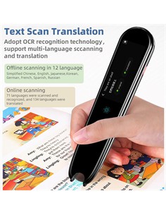 VALORE Boligrafo Escaner y Traductor AI Con Pantalla 2.5" Tactil HD Camara 134 Idiomas AI-002