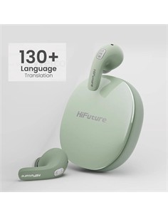 HIFUTURE Auricular Bluetooth FLYBUDS4 AI Verde Traduccion Simultanea 130 Idiomas Cancelacion Ruido