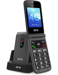 SPC Telefono Movil STELLA 3 Teclas XL ,Compat Con Audifonos,Camara ,Radio FM,Linterna Boton SOS,4G,