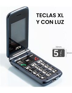 SPC Telefono Movil STELLA 3 Teclas XL ,Compat Con Audifonos,Camara ,Radio FM,Linterna Boton SOS,4G,