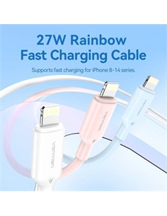 VENTION Cable Datos Tipo C A Lightning 3A 480Mbps 1Mtr Negro LAKBF