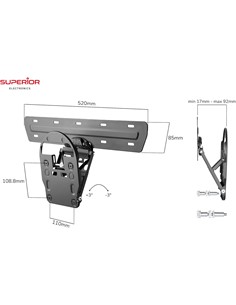 SUPERIOR Soporte Televisor 49",55",65" OLED Extra Slim STV014