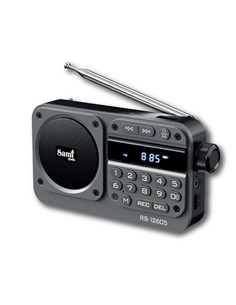 SAMI Radio Portatil Digital RS-12605 Bluetooth  Recargable Usb,Micro Sd,Funcion Grabacion,100 Memori