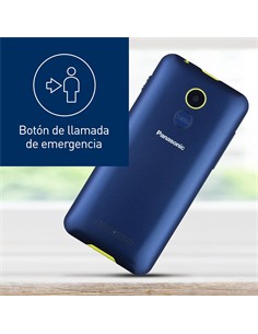 PANASONIC Telefono Movil KX-TU155 EXCN Azul Teclas Grandes,Boton SOS,Bluetooth,Micro Sd