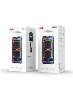 XO Altavoz Bluetooth XO-F58 20Wx 2 Luces RGB Radio Fm,Usb,Micro Sd,Aux In,Con Microfono Y Mando