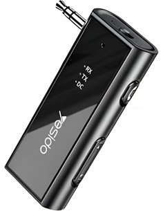 YESIDO Transmisor y Receptor de Audio Bluetooth 5.0 Recargable Jack 3.5mm YAU41 Micro Sd