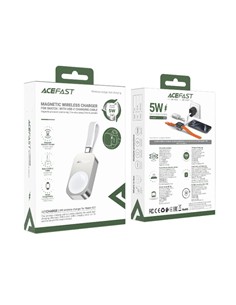 ACEFAST Cargador Inalambrico Magnetico 5W E21 Para IWATCH Cable Tipo C AIRCHARGE Blanco