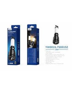 MAYOU Linterna Led 4 Modos de Luz Recargable 1W 100 Lumenes YW0015 Con Luz Lateral