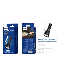 MAYOU Linterna Led 3 Modos de Luz 1W 100 Lumenes YW0016 Con Asa A Pilas