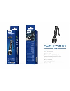 MAYOU Linterna Led 3 Modos de Luz 1W 70 Lumenes YW0017 Con Zoom A Pilas