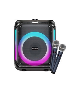 COOLSOUND Altavoz Karaoke Bluetooth CS0270 8" 30W Luces RGB Usb,Micro Sd,Aux In,Con 2 Microfonos