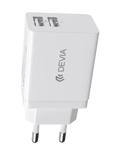 DEVIA Cargador Red 2XUSB 2.4A Lite 2 Blanco