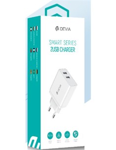 DEVIA Cargador Red 2XUSB 2.4A Lite 2 Blanco