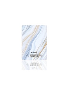 BEPER Pesa de Cocina Digital Max 5KG Placa Vidrio Templado Marmol Azul P102BIL001