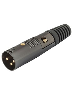 Conector Canon XLR/M Aerea 3 Pines Dorado Negro CON241