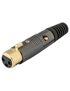Conector Canon XLR/H Aerea 3 Pines Dorado Negro CON240