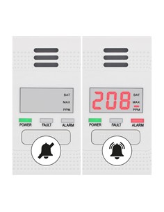 ALECTRO Detector Alarma de Monoxido de Carbono COA4010 40X110mm HOG090