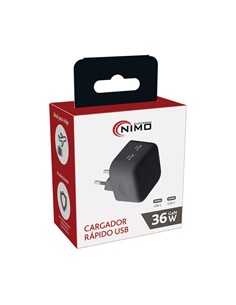 NIMO Cargador Red 2X Tipo C 36W GaN CAR426