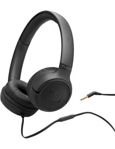 JBL Auricular de Casco TUNE 530 Negro Con Microfono y Cable Jack 3.5mm