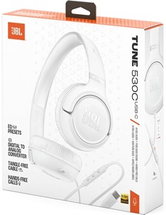 JBL Auricular De Casco TUNE 530C Blanco Con Cable Tipo C Y Microfono