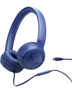 JBL Auricular De Casco TUNE 530C Azul Con Cable Tipo C Y Microfono