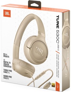 JBL Auricular De Casco TUNE 530C Beig Con Cable Tipo C Y Microfono
