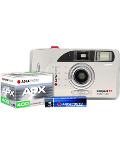 AGFAPHOTO Camara Analogica Film 35mm + Pelicula APX400 + Pila Alkalina AA
