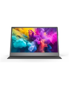 DENVER Monitor Portatil 15.6" PMO-15604 Gris Full HD Hdmi,Usb Tipo C,Funda Soporte Tapa Magnetica