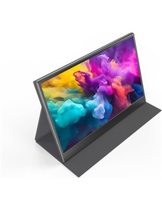 DENVER Monitor Portatil 15.6" PMO-15604 Gris Full HD Hdmi,Usb Tipo C,Funda Soporte Tapa Magnetica