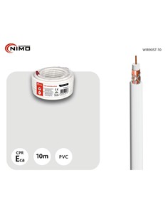 NIMO Cable Coaxial de Antena Blanco 10Mtrs en Bobina WIR9057-10