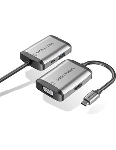 VENTION Hub Tipo C/M A Hdmi/H,Vga/H,Usb 3.0/PD TFAHB