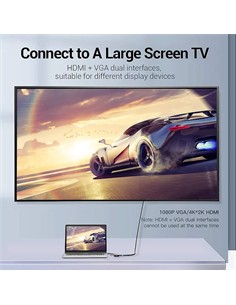 VENTION Hub Tipo C/M A Hdmi/H,Vga/H,Usb 3.0/PD TFAHB