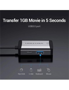 VENTION Hub Tipo C/M A Hdmi/H,Vga/H,Usb 3.0/PD TFAHB