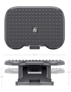 AiSENS Reposapies Inclinable Y Ajustable en Altura FRT02-267 Negro