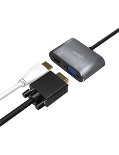 AiSENS Adaptador Tipo C/M A Vga/M, Hdmi/H Gris 0.15Cm A109-0627