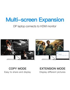 VENTION Cable DIsplayport a HDMI 2Mtrs 1080p HADBH