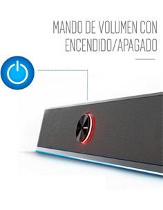 EWENT Barra de Sonido Bluetooth EW3525 Gaming Luces RGB 15W Alimentacion USB