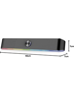 EWENT Barra de Sonido Bluetooth EW3525 Gaming Luces RGB 15W Alimentacion USB
