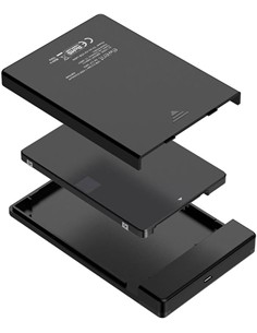 EWENT Carcasa Protectora Para Disco Duro 2.5" Sata HDD/SSD Usb Tipo-C 3.2 GEN1 Sin Tornillos EW7073