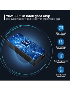 EWENT Cargador Universal Portatil Automatico 90W Con 11 Clavijas EW3969