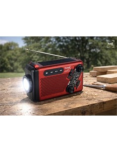 SAMI Radio Emergencia Dinamo Solar y Recargable 4 Bandas/Linterna RS-11856