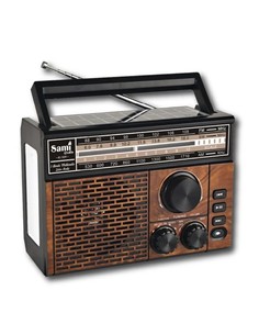 SAMI Radio Vintage Solar y Recargable 3 Bandas RS-11859