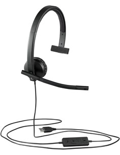 LOGITECH Micro Auricular H570e Negro Mono Con Cable Usb